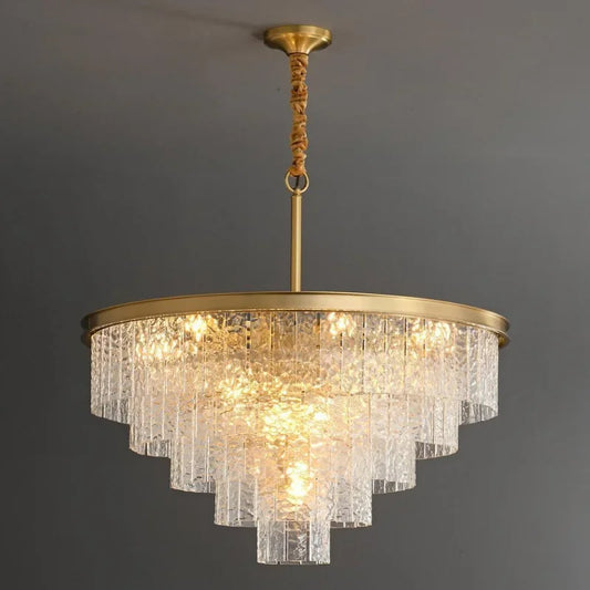Luxury Crystal Led Chandelier Ceiling Lights for Living Room Modern Golden Pendant Hanging Lighting Lamps Pendant Light Fixtures