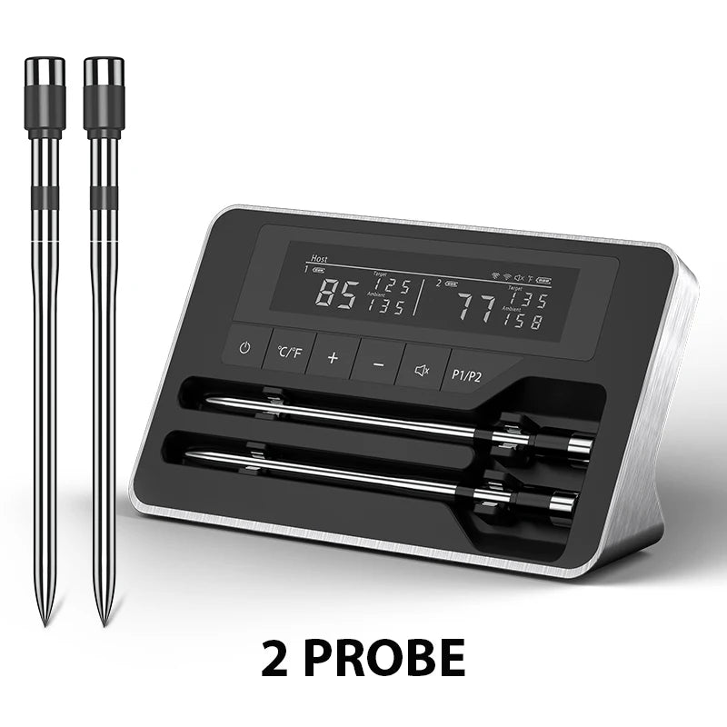 Meat Thermometer Wireless Probe Bluetooth Digital Food Thermometer Support Mobile APP With LCD Screen for Oven Smoker BBQ Grill