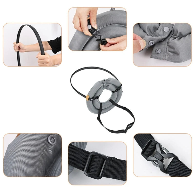 Pet Safety Harness for Dog and Cats Enhancing Protections for Sight Impaired Animal Rings Collar for Blind Dog Daily Walk