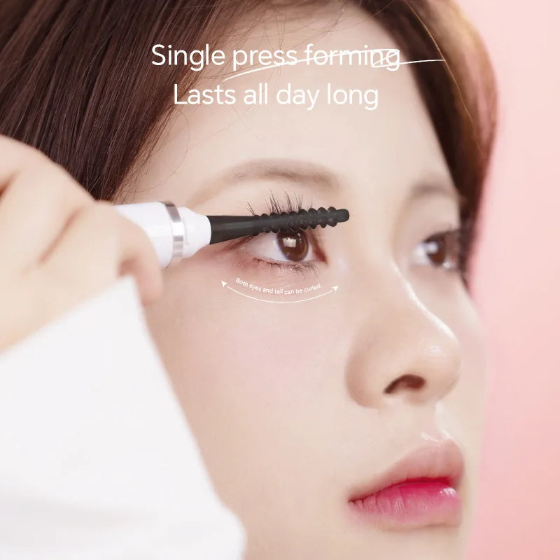 3-in-1 Heated Eyelash Curler - USB Rechargeable with 3 Brush Heads & Temp Settings