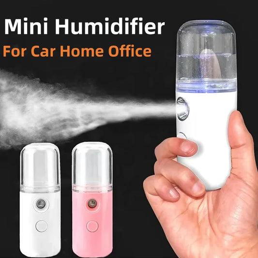 Mini Humidifier 30ml For Car Home Office Portable Rechargeable Small Wireless Personal Face Sprayer Cool Mist Maker Humidifier