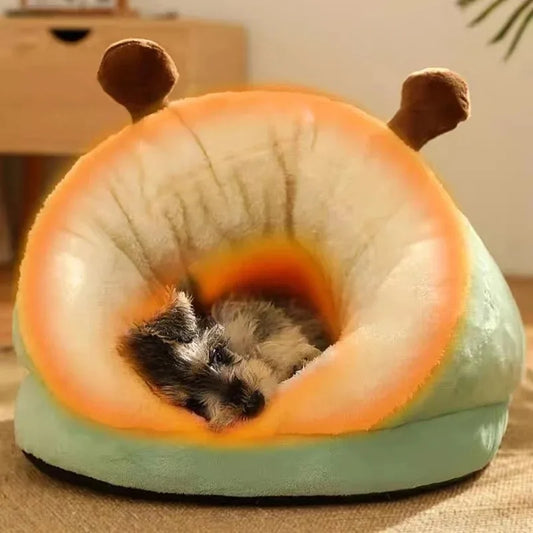 Cozy Slipper-Style Pet Bed: Warm, Breathable, and Washable Foldable Dog & Cat House for Small Pets