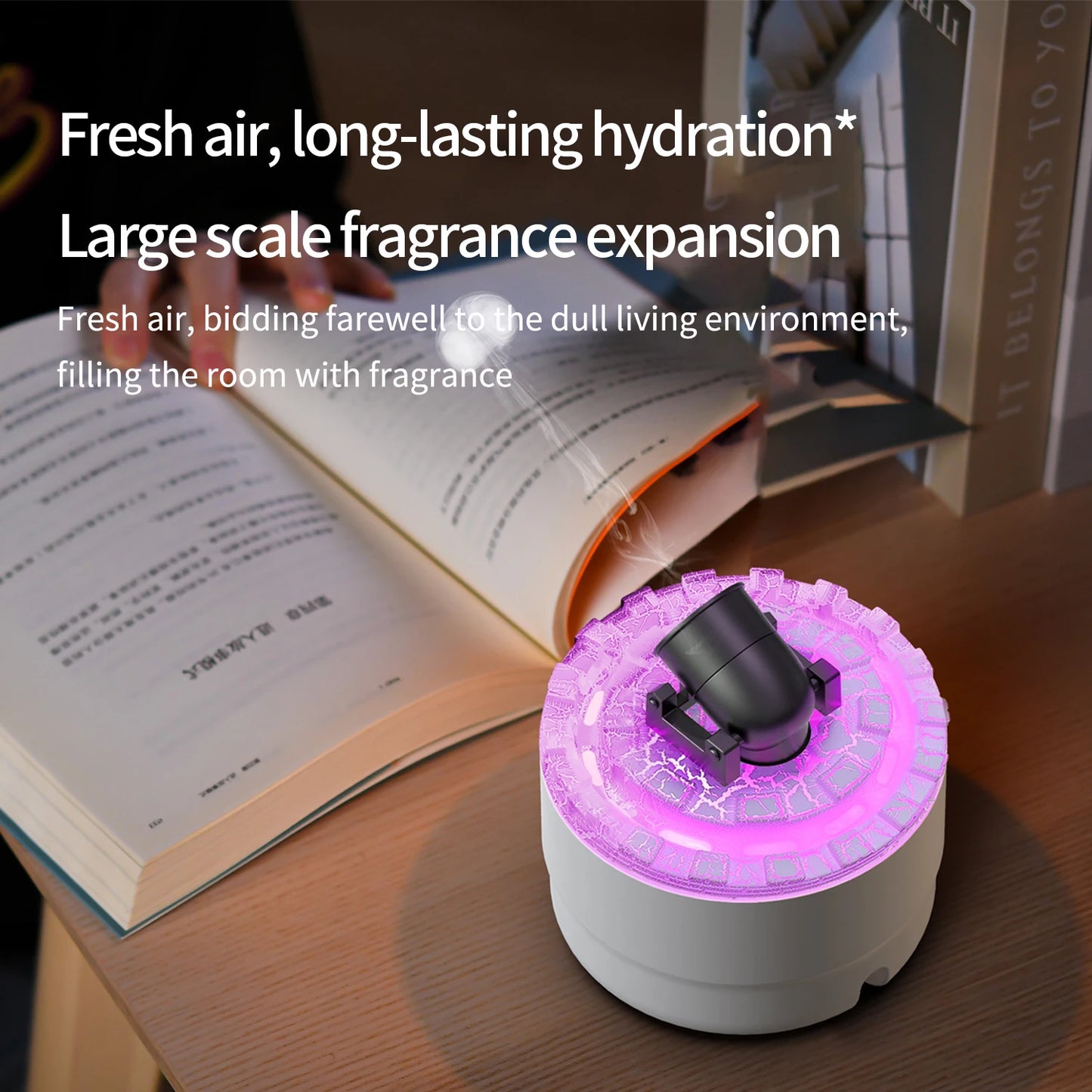 Mini Desktop Air Humidifier Creative Volcano Cannons Aroma Machine Home Desktop Silent Essential Oil Diffuser 3 Gear Timer