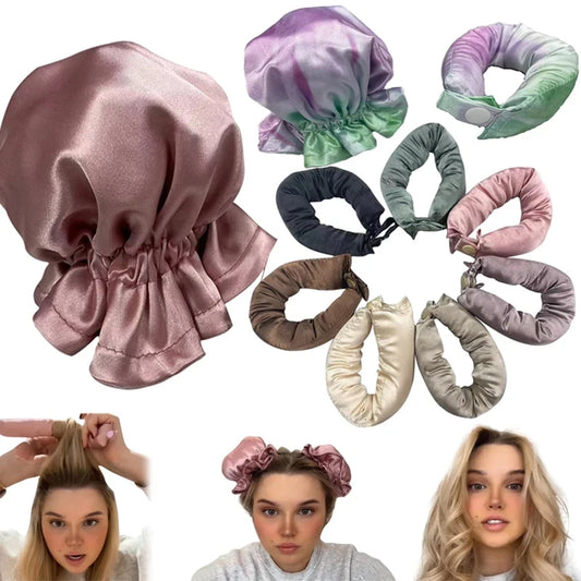 Heatless Hair Curlers No Heat Curly Hair Products Soft Hair Rollers Lazy Hair Rollers Sleeping Silk Curls Hair Styling Tools