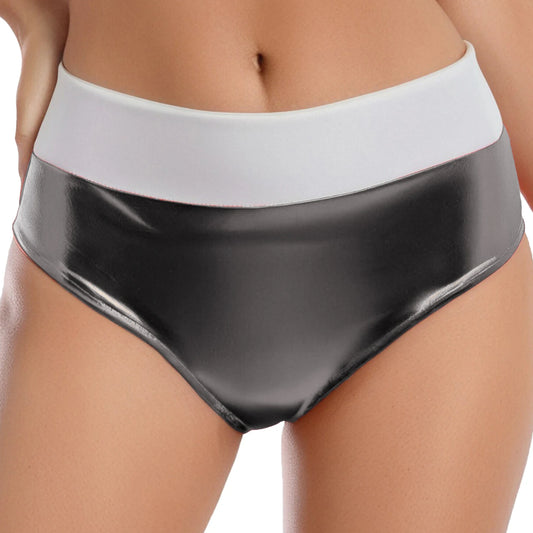 Women Metallic Shiny Booty Briefs Shorts for Pole Dancing Beach Pool Party Hot Pants Rave Party Clubwear Music Festival Bottoms