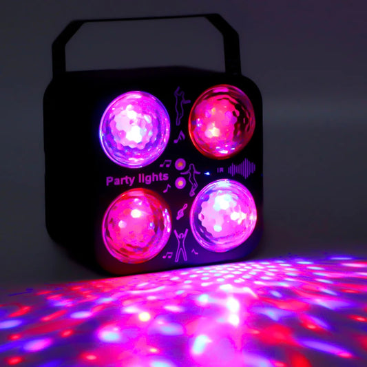 Voice Controlled LED Disco Ball Lights Strobe Stage Lights for Home Children's Room Decoration Birthday Karaoke Christmas