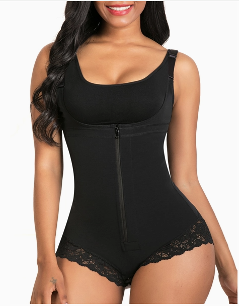 SHAPERX Open Bust Thong-Style Shapewear with Zipper