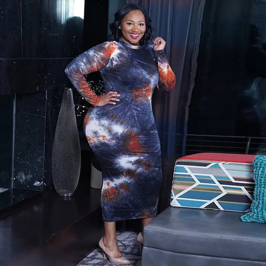 Plus Size Long Dresses for Curvy Women Over the Knee